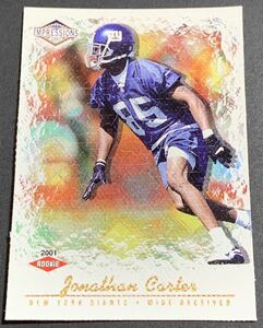 2001 Pacific Impressions Jonathan Carter /117 186 RC Rookie Giants NFL ジョナサン・カーター 117枚限定　ジャイアンツ　ルーキー