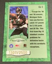 2000 Donruss Gridiron Kings Plaxico Burress /2500 GK-4 RC Rookie Steelers NFL プラキシコ・バレス 2500枚限定　ルーキー_画像2