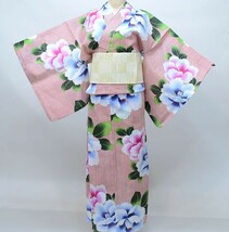 浴衣 単品 仕立て上がり 女性用 綿100％ 花まい HANAMAI 花柄 古典柄 現代柄 新品（株）安田屋 NO28125_画像3