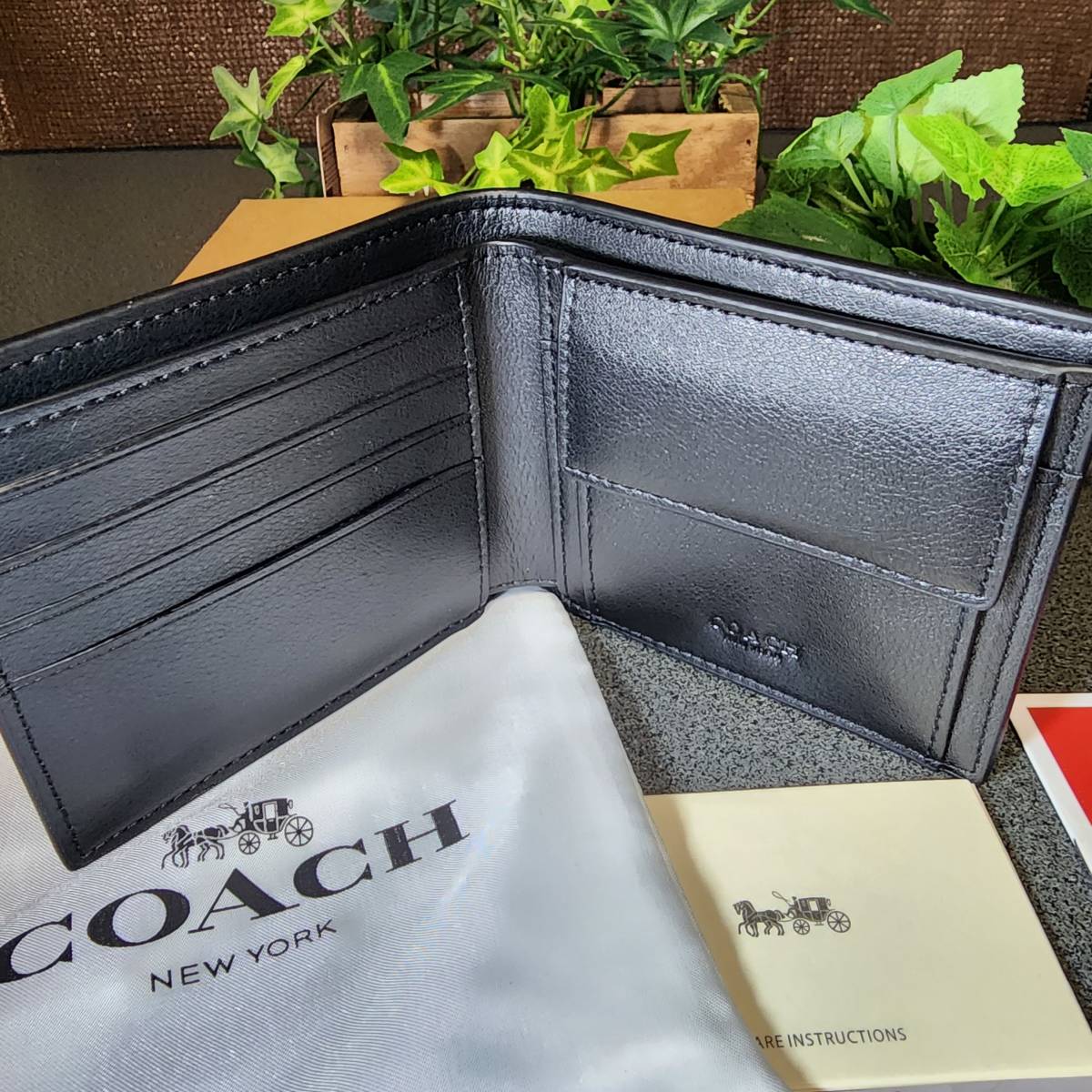 新品・未使用】 COACH/コーチ メンズ 2つ折財布 F75006 CQ/BK | JChere