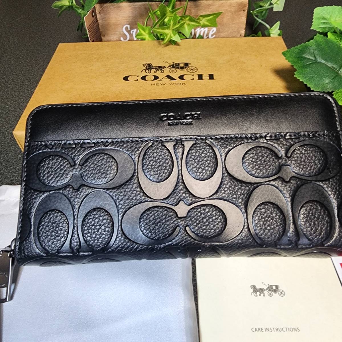 新品・未使用】COACH/コーチ 財布(長財布) シグネチャー エンボスド