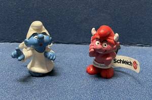  Smurf SMURF PVC ангел демон комплект shulaihipeyo Angel Smurf De Ville Smurf 