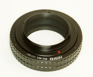 FOTOFOX M42-SonyE 17-31mm ヘリコイドマウントアダプター 可変厚中間リング 直進式 引伸しレンズ プロジェクター 新品 M42-NEX