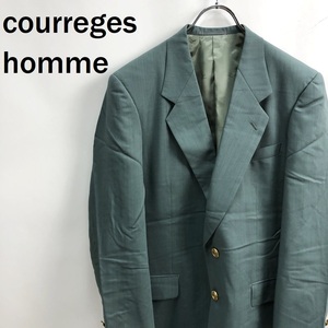 【人気】courreges homme/クレージュ オム ジャケット スーツ 金ボタン グリーン系 サイズ不明/S5753