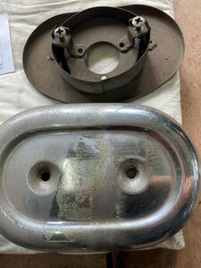  Harley Davidson FLH1968 year air cleaner cover original used surface light rust equipped aged deterioration because of plating. peel off equipped.. peace 5 year 6 month 7 day 