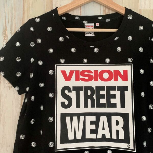 VISION STREET WEAR　T-shirts　ビッグプリント　ドット　総柄　スケボー
