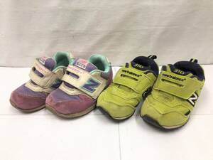 New Balance ニューバランス ベビーシューズ 2足セット 310 イエロー 996 ピンク 14cm 23061302