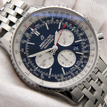 中古美品 ブライトリング 腕時計 BREITLING ナビタイマー1 NAVITIMER B01 クロノグラフ 46 AT AB0127211B1A1 自動巻き 黒文字盤_画像9