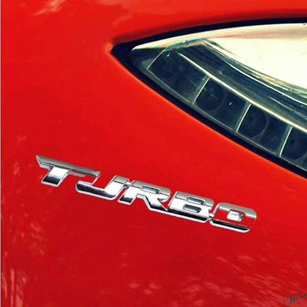 ◆高級感を漂わせる◆ エンブレムステッカー TURBO 3Dデザイン 高耐久性 簡単装着 自動車 アクセサリー デカール クロームシルバー
