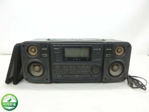 【H-1343】SONY ソニー MODEL SZ-5 ラジカセ CD カセットテープ オーディオ 通電確認済 現状品【千円市場】