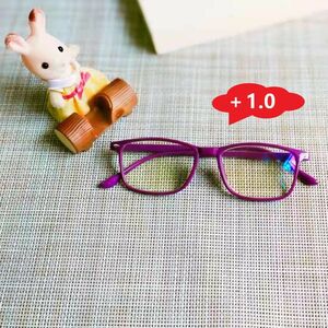 パープル【新品未使用】 老眼鏡+1.0シニアグラス ブルーライトカット