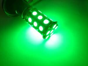 12V用 LED S25 シングル球 グリーン 緑 27連 2個セット 全国 送料無料 ba15s