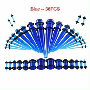 ボディピアス00G含む 拡張器 36個セット 耳 舌 軟骨 ダイス