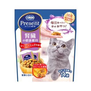 コンボ　プレゼント　キャット　おやつ　腎臓の健康維持　４２ｇ シーフードミックス味 日本ペットフード COMBO 成猫用