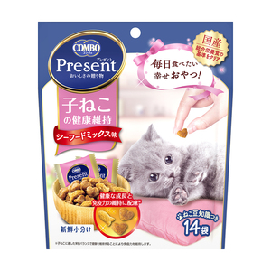 コンボ　プレゼント　キャット　おやつ　子猫の健康維持　４２ｇ シーフードミックス味　キャットフード　ねこ