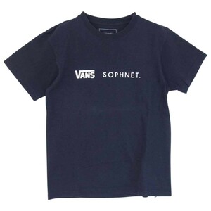 SOPH ソフ × VANS バンズ SOPH-160190 クルーネック 丸首 コットン プリント Tシャツ ネイビー系 S【中古】