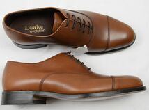 ●Loake1880(ローク)evolutionストレートチップドレス靴(茶,UK7.5(JP26.0)革底,英国王室御用達,グッドイヤーウェルト製法,IMLK1014)新品_画像2