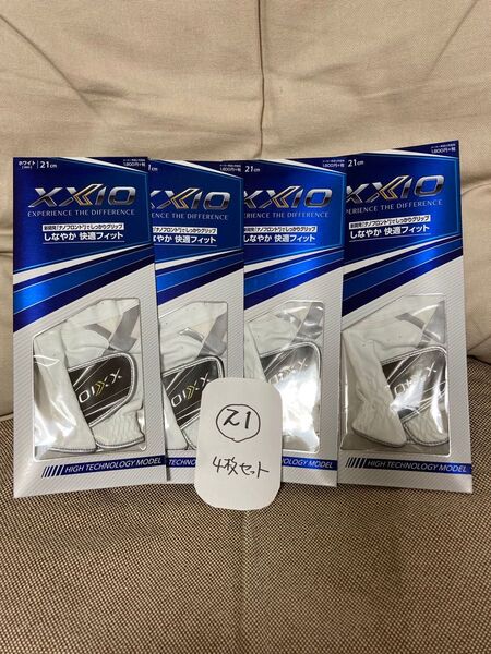新品 XXIO GGGX013 ダンロップゼクシオ ゴルフグローブ サイズ21 左4枚
