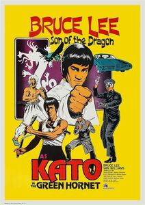 海外ポスター★ブルース・リー『グリーン・ホーネット』1974年映画版リプロポスター（Bruce Lee）★李 小龍/カンフー/Green Hornet