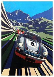  poster [Carrera takes Targa]* Porsche 911 Carrera RSR/ targa flow rio / maru tea ni