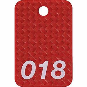オープン工業 番号札 角型 メッシュ調 赤 25枚 1-25番 BF-80-RD