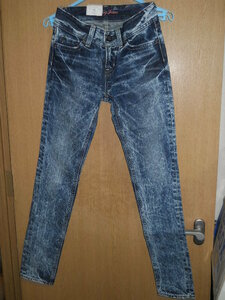  new goods KariAng KariAng Denim jeans slim / skinny Chemical woshu small size 25me3445