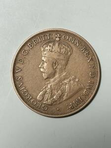 オーストラリア １ペニー銅貨 1917年（アンティークコイン）