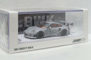 INNO 1/64 ポルシェ997 リバティーウォーク LBWK グレー イノモデル LBワークス Porsche 997 Liberty Walk Gray