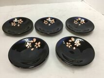 【未使用 送料込】陶器 窯元敬白 和食器 桜 中皿 (直径16cm 高さ5cm)＋小皿 5客(直径10cm 高さ2cm) セット 元箱入り◆B0579_画像5