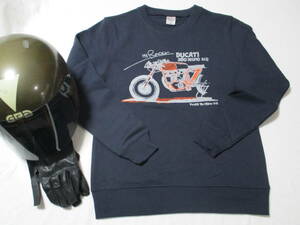 【DUCATI DESMO トレーナー】希少 ◎ ネイビー 新品 S寸 M寸　検/ドカティ デスモ 