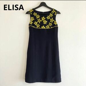 ELISA エリザ　花柄刺繍　ワンピース　ドレス　日本製