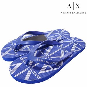 * new goods * Armani Exchange * street . resort . exceptionally effective! Logo gram tongs sandals beach sandals 43 28cm blue *ARMANI EXCHANGE A|X