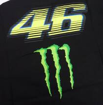 VR46 モンスターエナジー MONSTER ENERGY ビッグ46デザイン イタリアンフラッグ 半袖 Tシャツ （ブラック） (XXL) [並行輸入品]_画像7