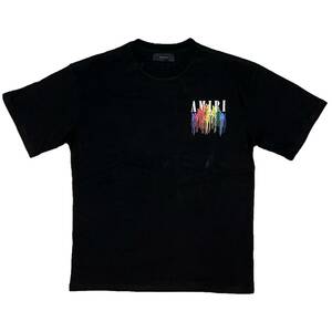 [並行輸入品] AMIRI アミリ DRIP COLLAGE ドリップ コラージュ Tシャツ (ブラック) (XL)