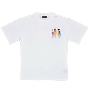 [並行輸入品] AMIRI アミリ DRIP COLLAGE ドリップ コラージュ Tシャツ (ホワイト) (M)