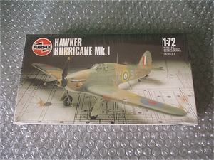 プラモデル エアーフィックス AIRFIX 1/72 ホーカーハリケーン HAWKER HURRICANE 未開封 未組み立て 昔のプラモ