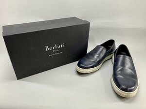 Berluti　ベルルッティ スクリット　レザー スリッポン　スニーカー　表記8　箱付[03-2124