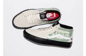 Supreme Vans コラボ スニーカー 限定 27cm US9 公式 シュプリーム バンズ Doller Skate Grosso Mid White 白 正規品 新品 未使用