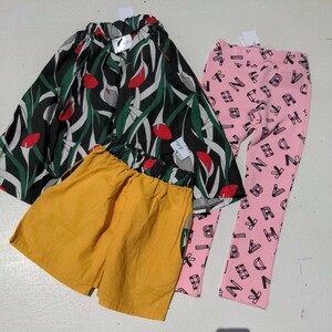 *未使用品*F.O.キッズ*BREEZE*Otonato*エフオーキッズ*ブリーズ*スカート*パンツ*110*100*子供服*女の子*花柄*刺繍*3枚セット*まとめて