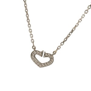  Cartier Cartier C Heart diamond necklace K18WG jewelry used 