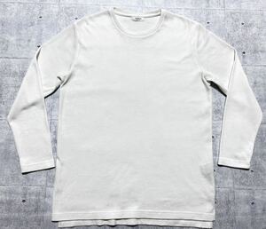 ジュンレッド サーマル カットソー 長袖Tシャツ ロンT ロング丈 裾スリット　　JUNRED クルーネック ロングスリーブ ジュンメン 柳7797