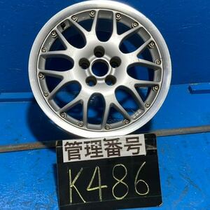 〈K486〉ホイール1本　BBS RS 771 キャップ無　16インチ6.5J オフセット+42 PCD5H100 ハブ57mm ボルト穴15mm ゴルフなど