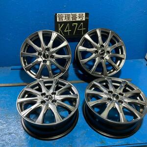 〈K474〉ホイール4本セット　Exceeder 15インチ5.5J オフセット＋43 PCD4H100 ハブ67mm ボルト穴13mm