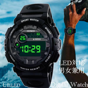  digital wristwatch sport wristwatch wristwatch clock digital type LED digital bicycle sport outdoor camp running black 