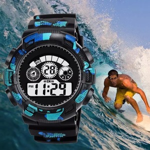  digital wristwatch sport wristwatch wristwatch clock digital type LED digital bicycle sport outdoor camp running camouflage -ju