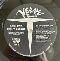 KENNY BURRELL / NIGHT SONG USオリジナル盤 LPレコード Verve V6-8751 1969年西海岸プレス溝あり 米盤★ケニー・バレル ジャズ・ギター_画像6