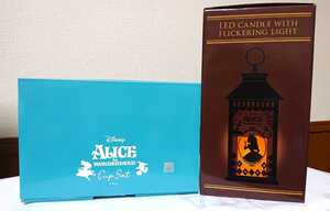 ALICEinWONDERLAND DISNEY CupSet & LED CANDLE with FLICKERING LIGHT 不思議の国のアリス アリス・イン・ワンダーランド 2種set