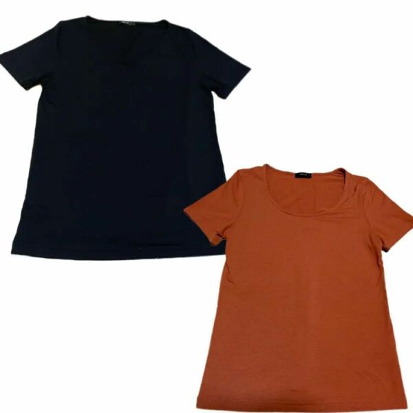 COMME CA ISM コムサイズム Tシャツ セット M,L 黒 オレンジ