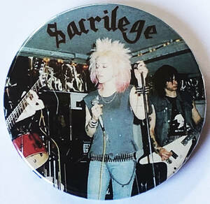 SACRILEGE - Live Photo 缶バッジ 54mm #UK #punk #80's cult killer punk rock #custom buttons
