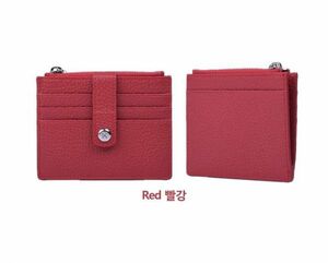 【新品】HESTIA（ヘスティア）　カードケース　コインケース　Red　赤　牛本革